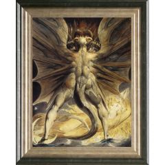 The Red Dragon and the Woman Clothed with the Sun (1805) by William Blake, Framed Painting Reproduction