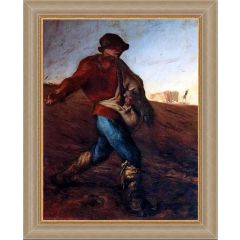 The Sower (1850) by Jean-Fran?ois Millet, Framed Painting Reproduction