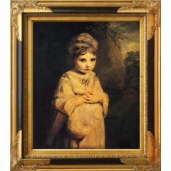 The Strawberry Girl (1777) by Sir Joshua Reynolds, Framed Painting Reproduction