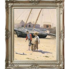 A Basket of Clams by Winslow Homer, Framed Painting Reproduction