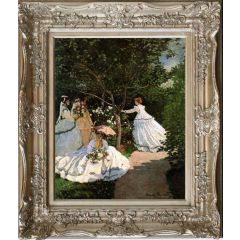 Women in the Garden by Claude Oscar Monet, Framed Painting Reproduction