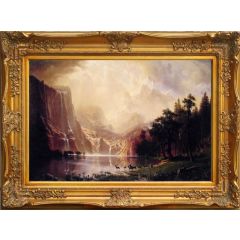 Among the Sierra Nevada Mountains, California by Albert Bierstadt, Framed Painting Reproduction