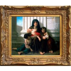 Charity or The Indigent Family by William Bouguereau, Framed Painting Reproduction