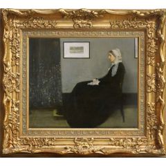 Composition in Black and Grey, the Artist’s Mother by James Abbott McNeill Whistler, Framed Painting Reproduction