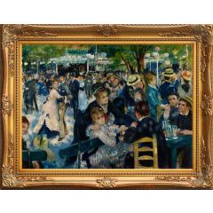 Dance at the Moulin de la Galette by Pierre Auguste Renoir, Framed Painting Reproduction
