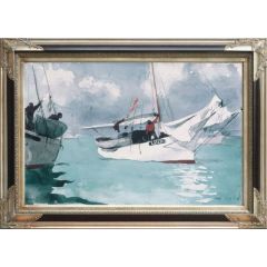 Fishing Boats, Key West by Winslow Homer, Framed Painting Reproduction