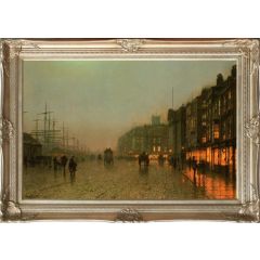 Liverpool from Wapping by John Atkinson Grimshaw, Framed Painting Reproduction