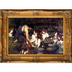 Hylas and the Nymphs Manchester by John William Waterhouse, Framed Painting Reproduction