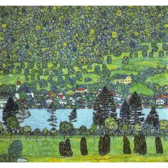 Mountain slope at Unterach Painting Reproduction