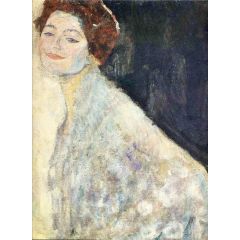 Portrait of a Lady in White, unfinished Painting Reproduction