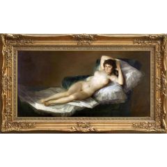 Nude Maja by Francisco Jose de Goya y Lucientes, Framed Painting Reproduction