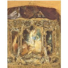 Design for a theater curtain Painting Reproduction