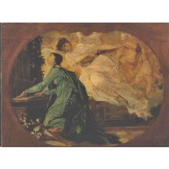 Female organ player Painting Reproduction