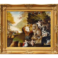 Peaceable Kingdom by Edward Hicks, Framed Painting Reproduction