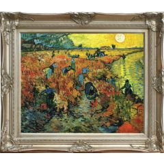 Red Vineyards at Arles (1888) by Vincent van Gogh, Framed Painting Reproduction