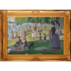 Study for a Sunday on la Grande Jatte (1885) by Georges Seurat, Framed Painting Reproduction