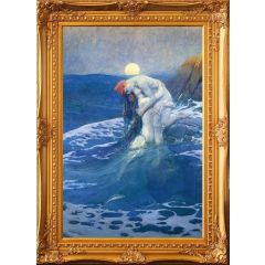 The Mermaid by Howard Pyle, Framed Painting Reproduction