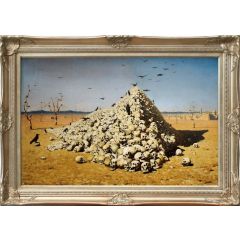 The Apotheosis of War (1871) by Vasily Vasilevich Vereshchagin, Framed Painting Reproduction