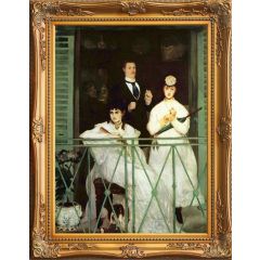 The Balcony (1869) by édouard Manet, Framed Painting Reproduction