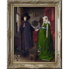 Jan Van Eyck and the Arnolfini Wedding Portrait (1434) by Jan van Eyck, Framed Painting Reproduction