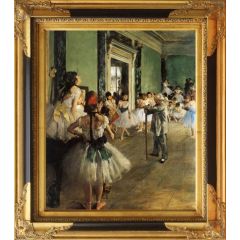 The Dancing Class (1874) by Edgar Degas, Framed Painting Reproduction