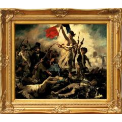 The Liberty Leading the People (1830) by Eugène Delacroix, Framed Painting Reproduction