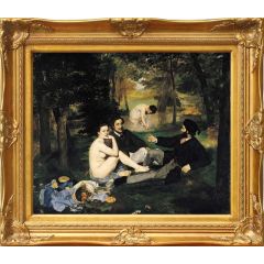 The Luncheon on the Grass (1863) by édouard Manet, Framed Painting Reproduction