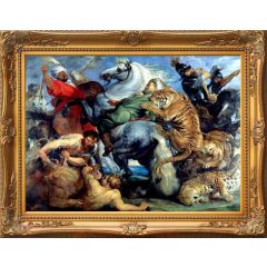 Tiger and Lion by Peter Paul Rubens, Framed Painting Reproduction