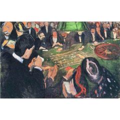 At the Roulette Table in Monte Carlo Painting Reproduction