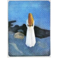 Girl at the Beach Painting Reproduction