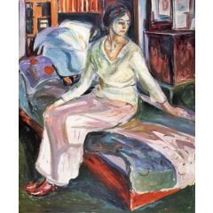 Model on the Couch Painting Reproduction