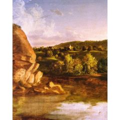 On Catskill Creek, unfinished? Painting Reproduction