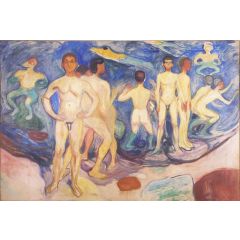 Bathing Young Men Painting Reproduction