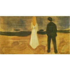 Two Human Beings, The Lonely Ones, The Reinhardt Frieze Painting Reproduction