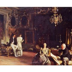 An Interior in Venice Painting Reproduction