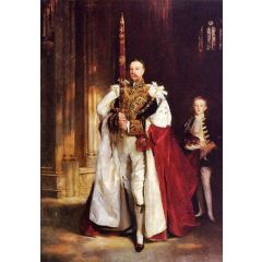 Charles Stewart, Sixth Marquess of Londonderry, Carrying the Great Sword of State at the Coronation Painting Reproduction