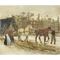 The Rokin in Amsterdam Painting Reproduction