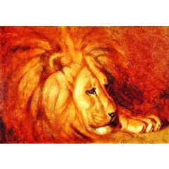 Lion at Rest Painting Reproduction