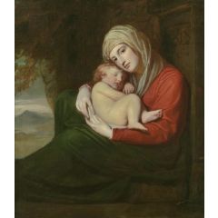 A Mother and Child Painting Reproduction