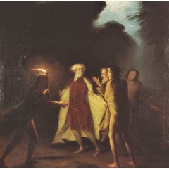 King Lear in the Tempest Tearing Off his Robes Painting Reproduction