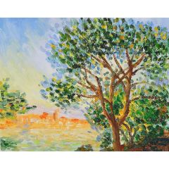 View of Antibes Painting Reproduction