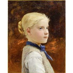 Portrait of a girl Painting Reproduction