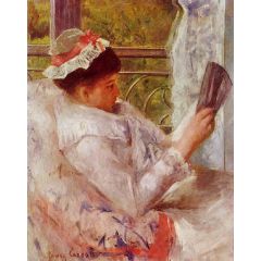 Woman Reading, also known as Lydia Cassatt Painting Reproduction