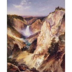 Great Falls of Yellowstone Painting Reproduction