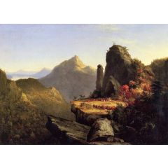 Scene from ’The Last of the Mohicans’: Cora Kneeling at the Feet of Tanemund Painting Reproduction