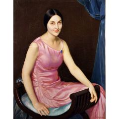 Elsa in the Pink Dress Painting Reproduction
