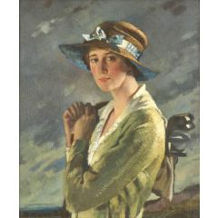 Portrait of Dolly Stiles Painting Reproduction