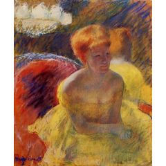 At the Theater(also known as Lydia Cassatt Leaning on Her Arms, Seated in a Loge) Painting Reproduction