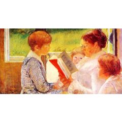 Mrs Cassatt Reading to Her Grandchildren Painting Reproduction