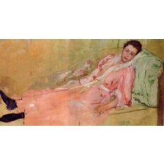 Lydia Reading on a Divan Painting Reproduction